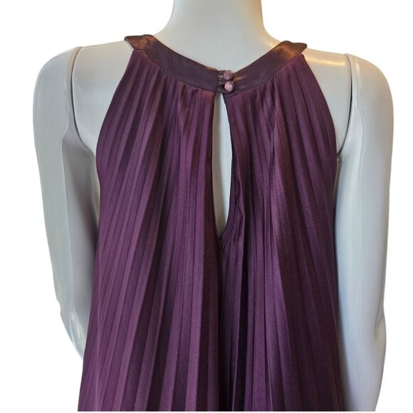 Purple Bedo Accordion Style Halter Dress -Size S - Picture 5 of 11